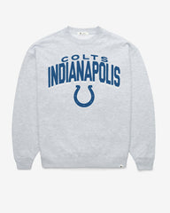 INDIANAPOLIS COLTS CAMPUS ARCH CLOUD '47 OVERSIZED CREW WOMENS RELAY GREY