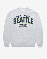 SEATTLE SEAHAWKS CAMPUS ARCH CLOUD '47 OVERSIZED CREW WOMENS RELAY GREY