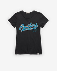 CAROLINA PANTHERS TAIL SWEEP '47 FRANKIE TEE WOMENS FLINT BLACK