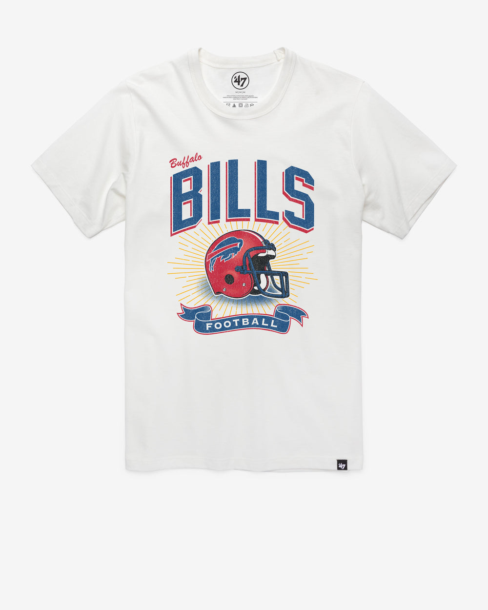 BUFFALO BILLS HISTORIC PRIME PLAY '47 FRANKLIN TEE WHITE WASH