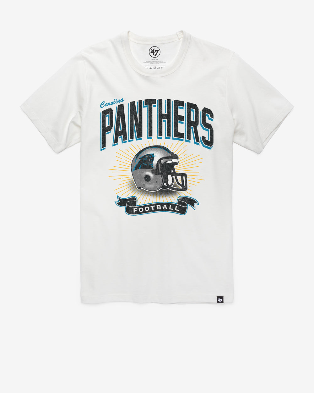 CAROLINA PANTHERS HISTORIC PRIME PLAY '47 FRANKLIN TEE WHITE WASH