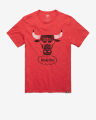 CHICAGO BULLS HARDWOOD CLASSICS GRIT '47 SCRUM TEE RESCUE RED