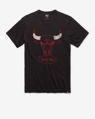 CHICAGO BULLS HARDWOOD CLASSICS GRIT '47 SCRUM TEE JET BLACK