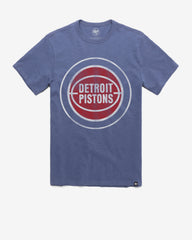 DETROIT PISTONS HARDWOOD CLASSICS GRIT '47 SCRUM TEE BLEACHER BLUE