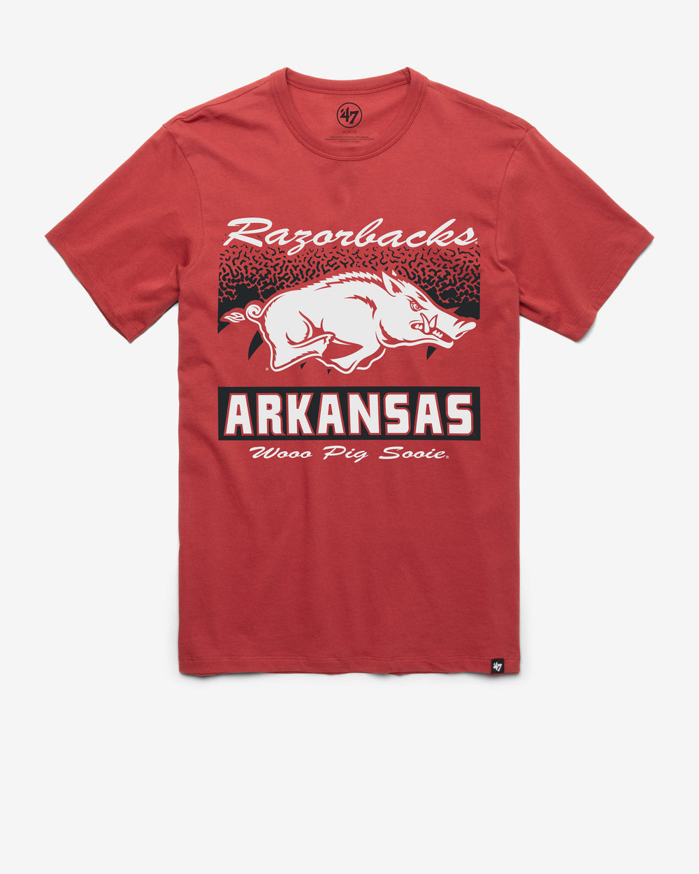 ARKANSAS RAZORBACKS WAVER '47 FRANKLIN TEE MISSION RED