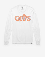 CLEVELAND CAVALIERS HARDWOOD CLASSICS PREMIER '47 FRANKLIN LONG SLEEVE TEE WHITE WASH
