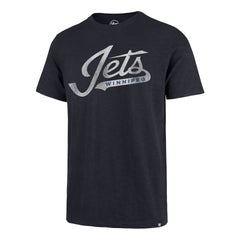 WINNIPEG JETS GRIT WORDMARK '47 SCRUM TEE FALL NAVY