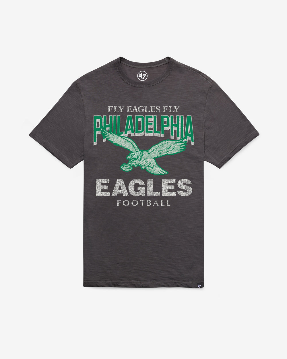 PHILADELPHIA EAGLES HISTORIC HEAD ON '47 SCRUM TEE CHARCOAL