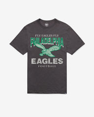 PHILADELPHIA EAGLES HISTORIC HEAD ON '47 SCRUM TEE CHARCOAL