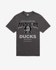 ANAHEIM DUCKS HEAD ON '47 SCRUM TEE CHARCOAL