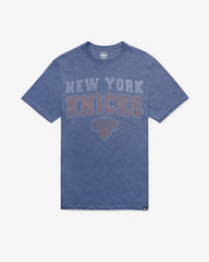 NEW YORK KNICKS STADIUM WAVE '47 SCRUM TEE BLEACHER BLUE