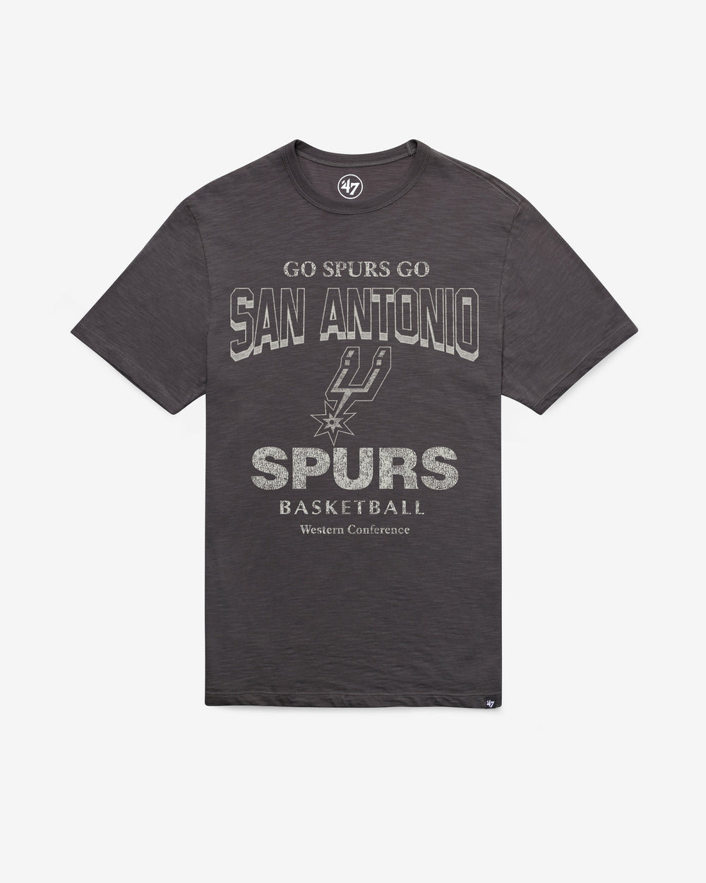 SAN ANTONIO SPURS HEAD ON '47 SCRUM TEE CHARCOAL
