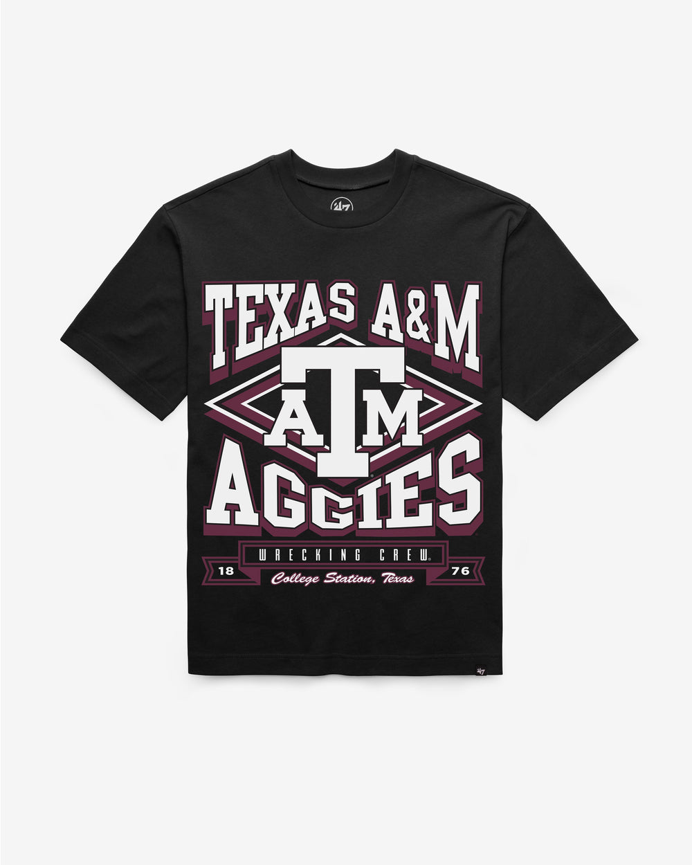 TEXAS A&M AGGIES HEATER '47 FOUNDATION TEE BLACK