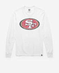 SAN FRANCISCO 49ERS PREMIER '47 FRANKLIN LONG SLEEVE TEE WHITE WASH