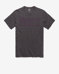 NEW YORK GIANTS GRIT WORDMARK '47 SCRUM TEE CHARCOAL
