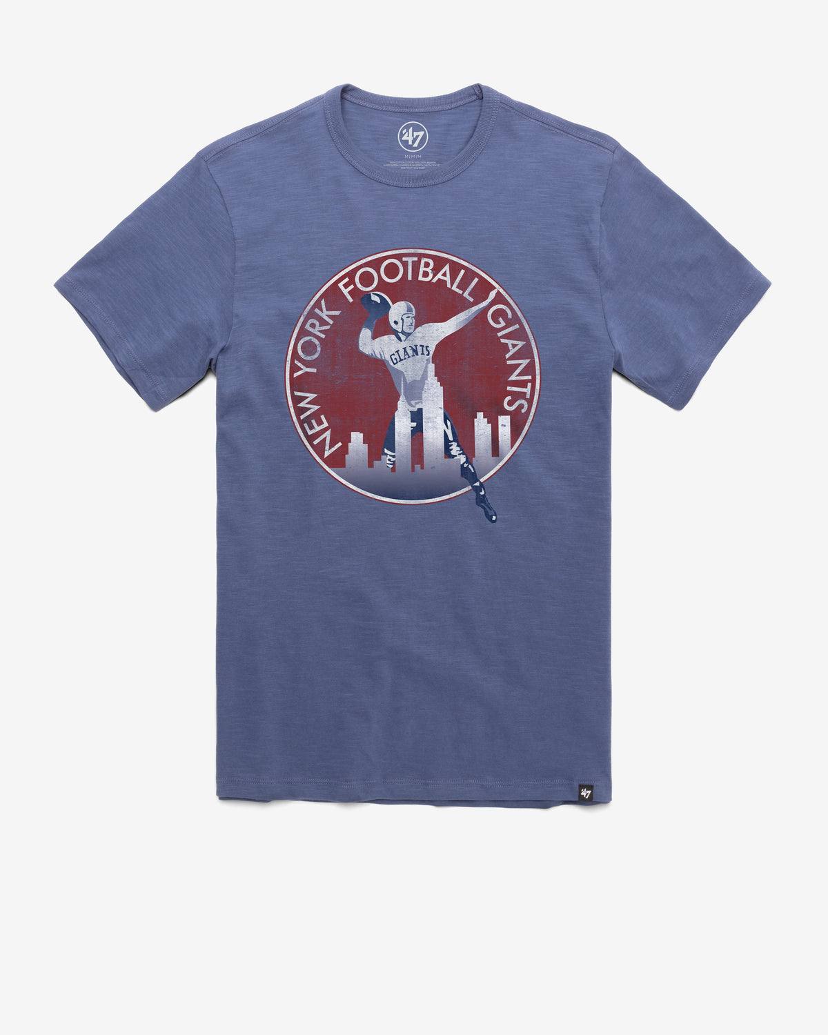 NEW YORK GIANTS HISTORIC GRIT '47 SCRUM TEE BLEACHER BLUE