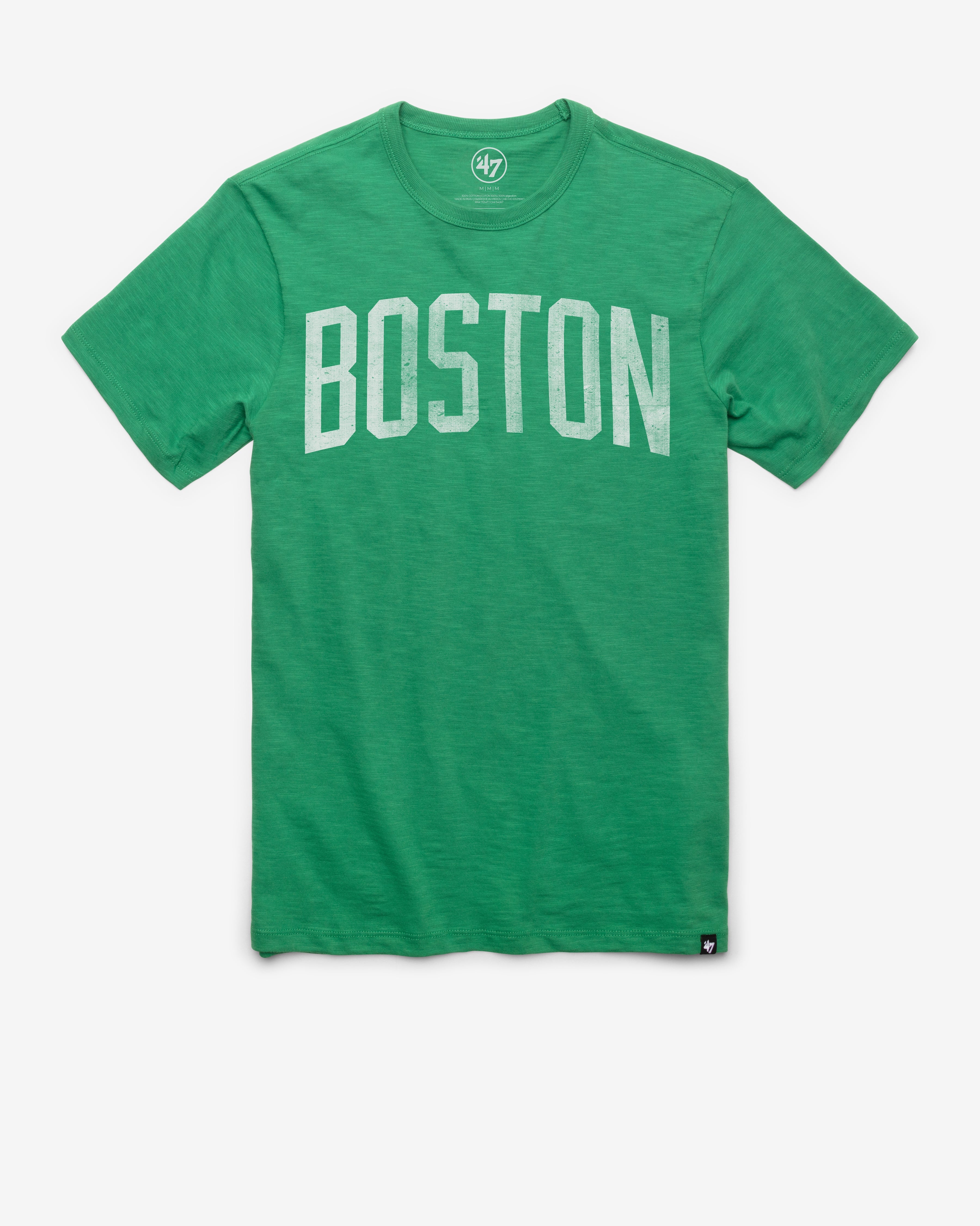 BOSTON CELTICS GRIT WORDMARK '47 SCRUM TEE KELLY