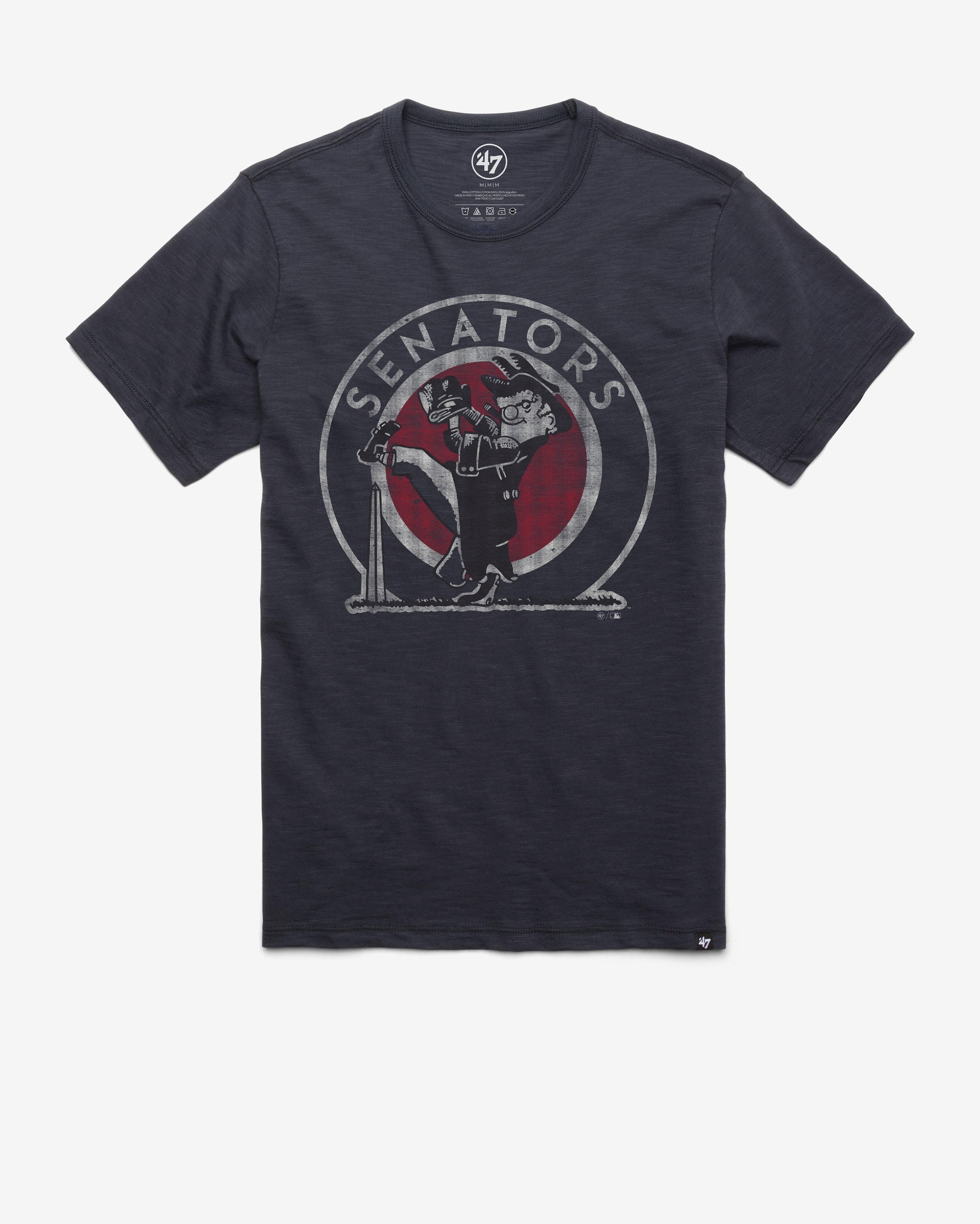 WASHINGTON SENATORS COOPERSTOWN GRIT '47 SCRUM TEE FALL NAVY