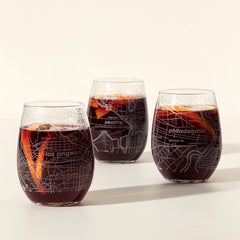 Urban Map Wine Glass