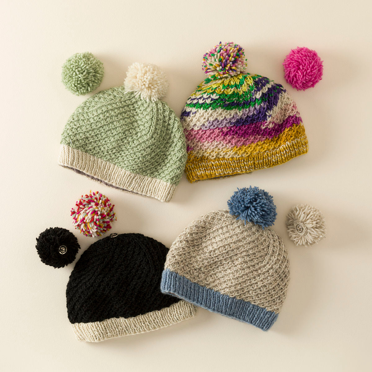 Pick-a-Pom Handmade Beanie