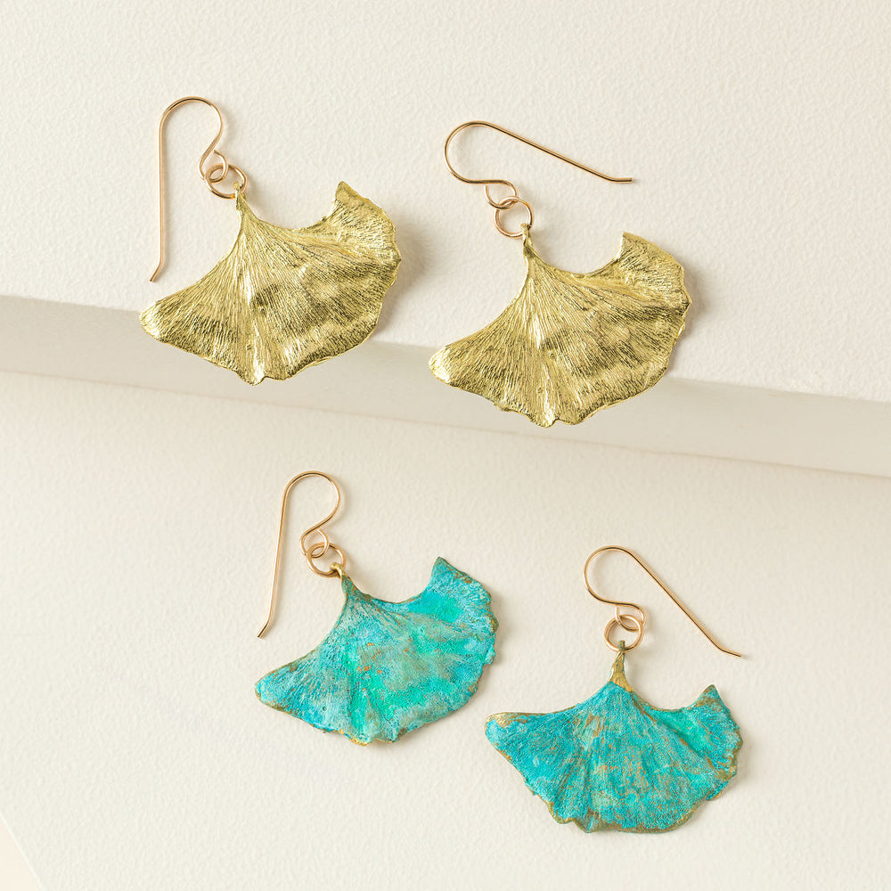 Ginkgo Leaf Earrings