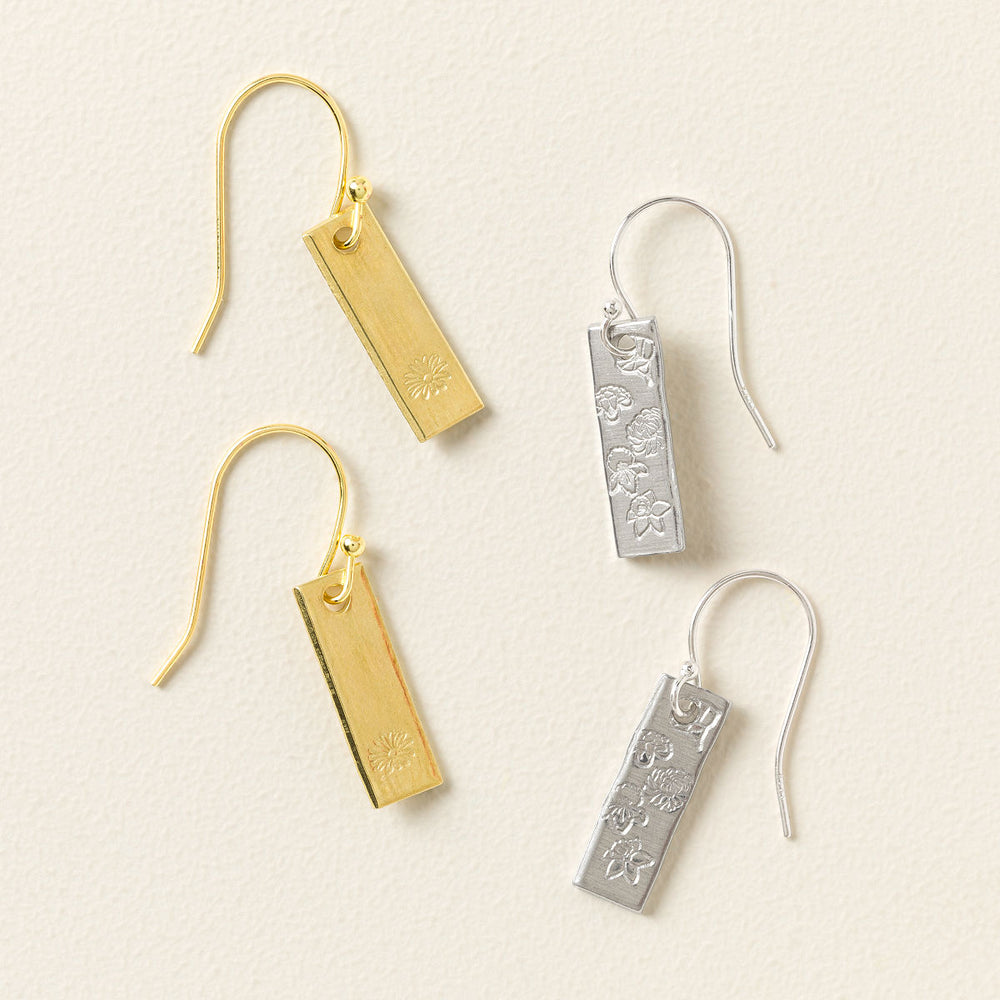 Family Birth Flower Earrings