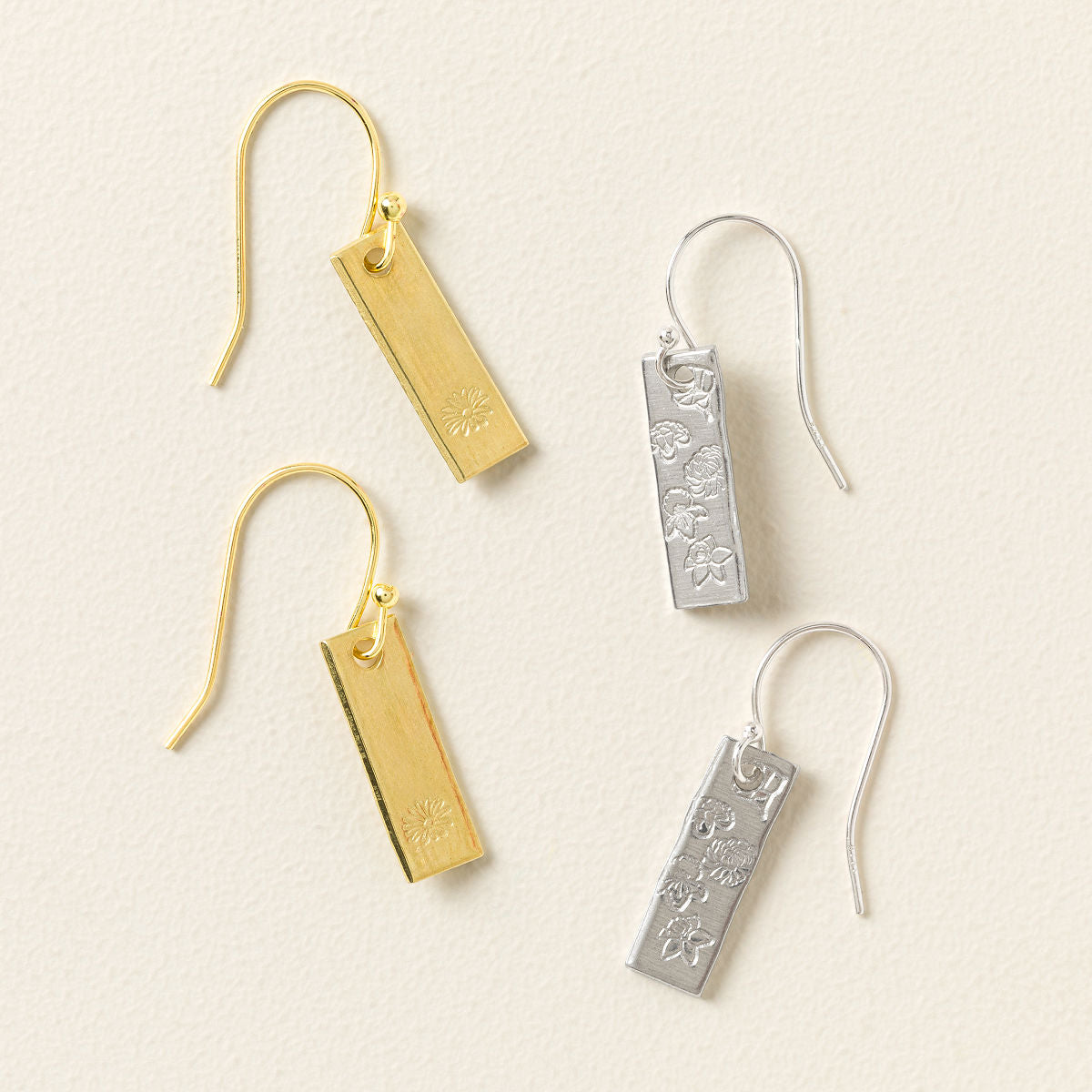 Family Birth Flower Earrings