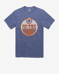 EDMONTON OILERS VINTAGE GRIT '47 SCRUM TEE BLEACHER BLUE
