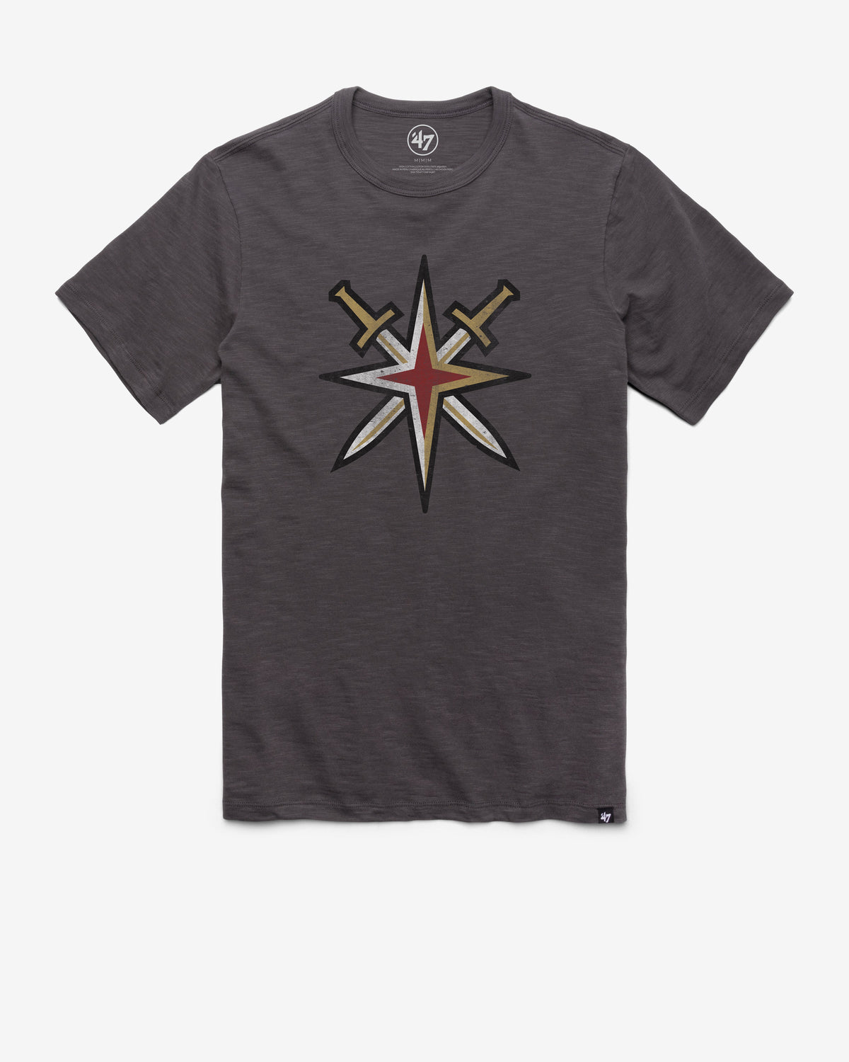VEGAS GOLDEN KNIGHTS GRIT '47 SCRUM TEE CHARCOAL