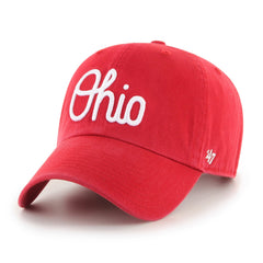 OHIO STATE BUCKEYES VINTAGE SCRIPT '47 CLEAN UP RED