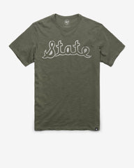 MICHIGAN STATE SPARTANS VINTAGE GRIT '47 SCRUM TEE BOTTLE GREEN