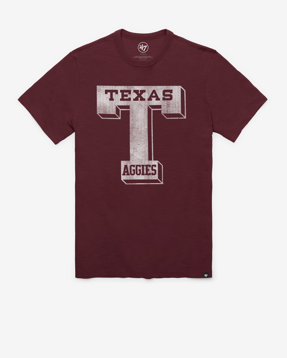 TEXAS A&M AGGIES VINTAGE GRIT '47 SCRUM TEE DARK MAROON