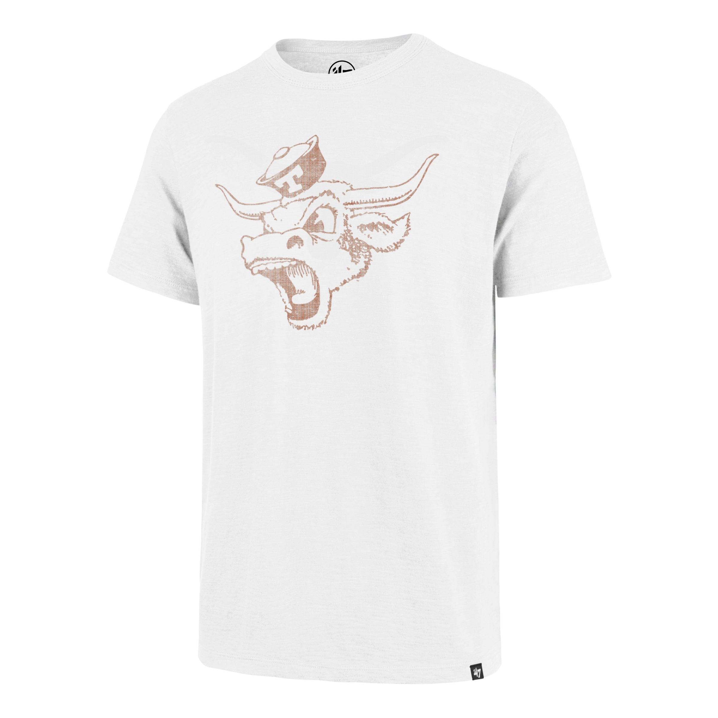 TEXAS LONGHORNS VINTAGE GRIT '47 SCRUM TEE WHITE WASH