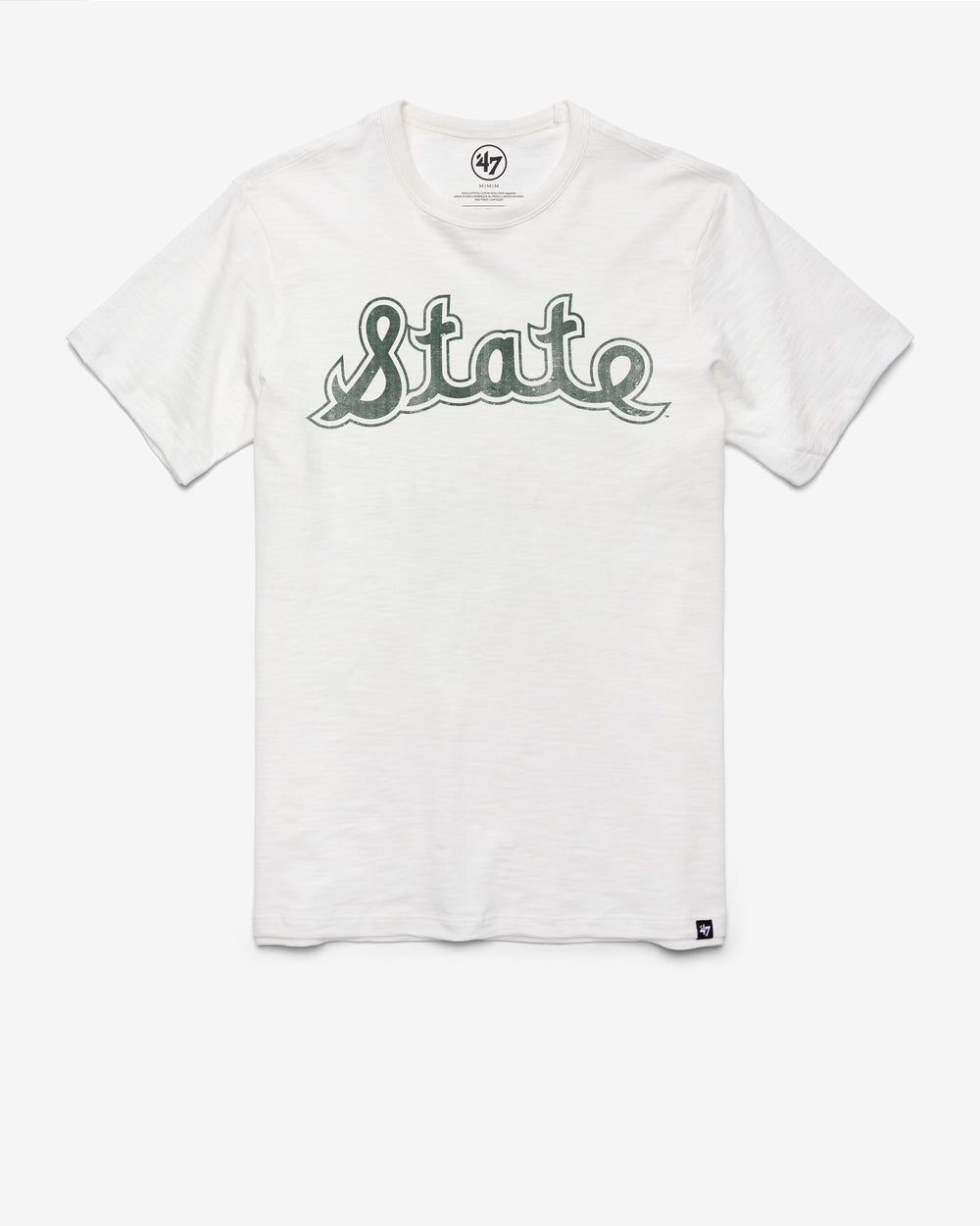 MICHIGAN STATE SPARTANS '47 VINTAGE GRIT SCRUM TEE WHITE WASH