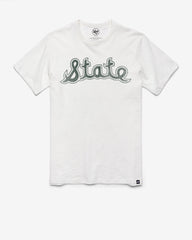 MICHIGAN STATE SPARTANS '47 VINTAGE GRIT SCRUM TEE WHITE WASH