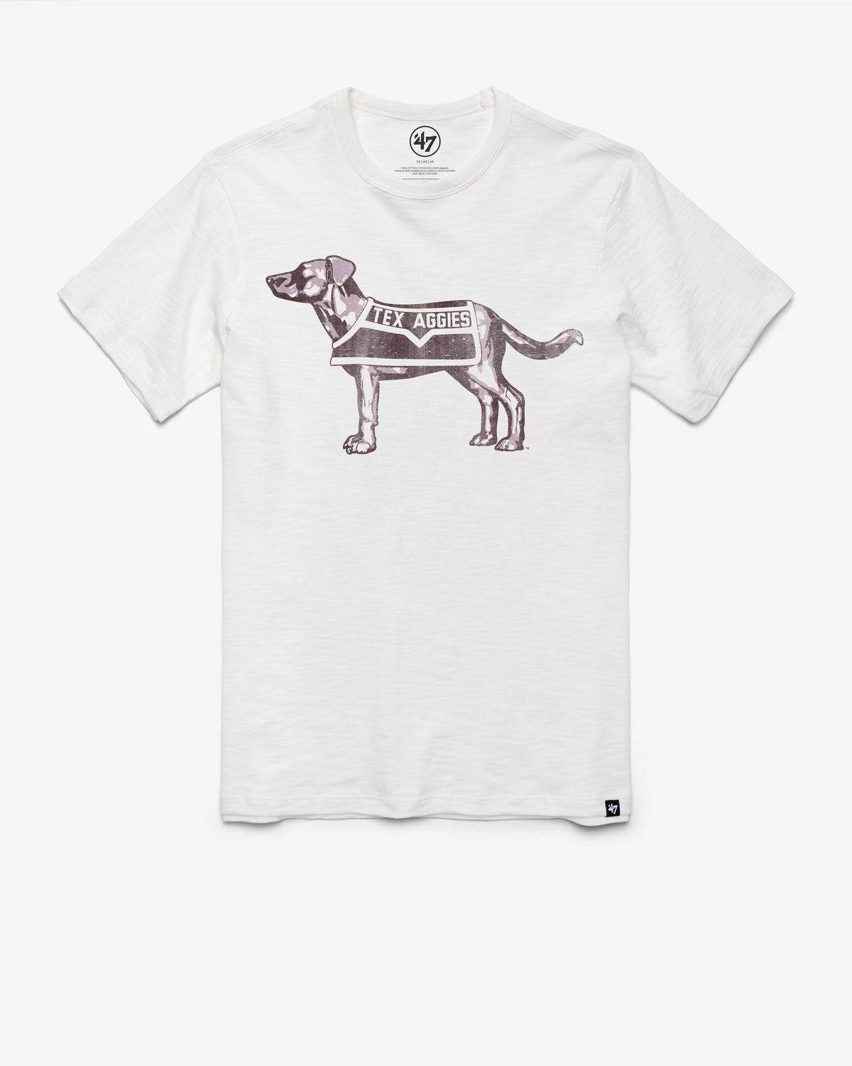 TEXAS A&M AGGIES '47 VINTAGE GRIT SCRUM TEE WHITE WASH