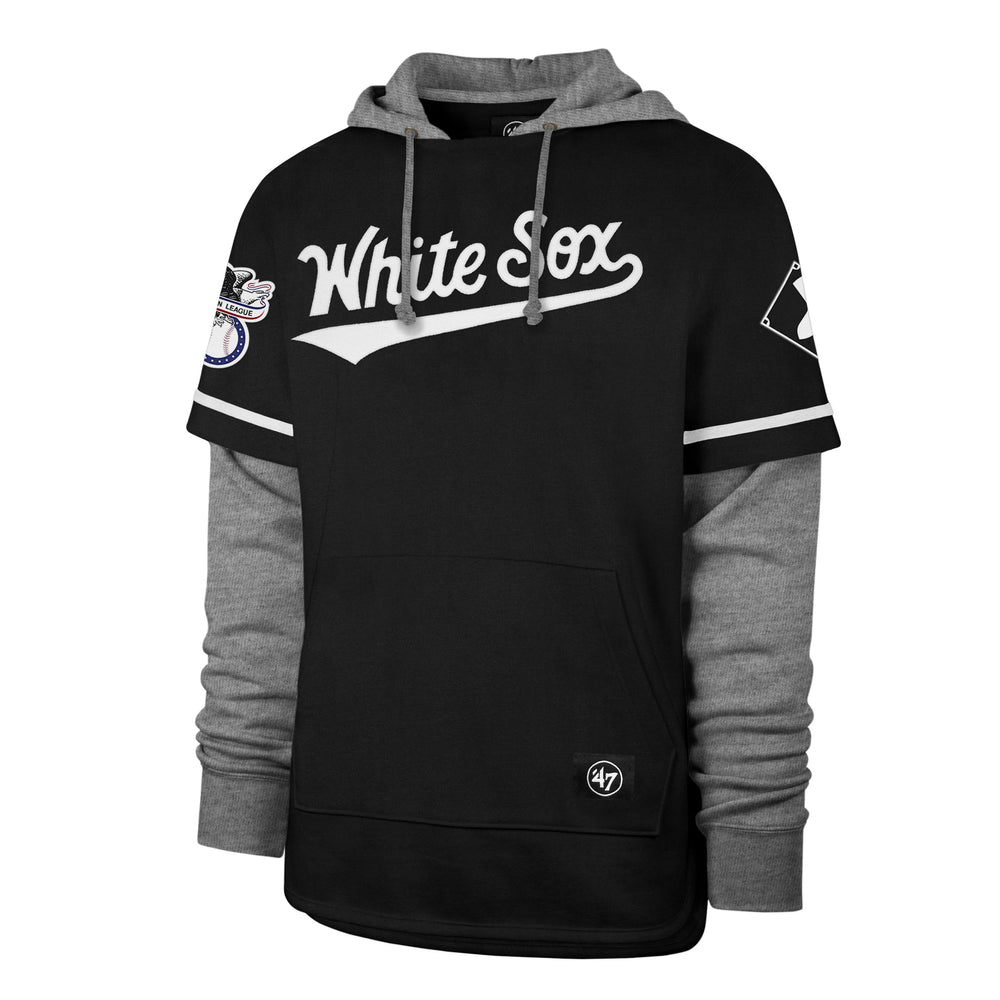 CHICAGO WHITE SOX TRIFECTA '47 SHORTSTOP PULLOVER HOOD JET BLACK