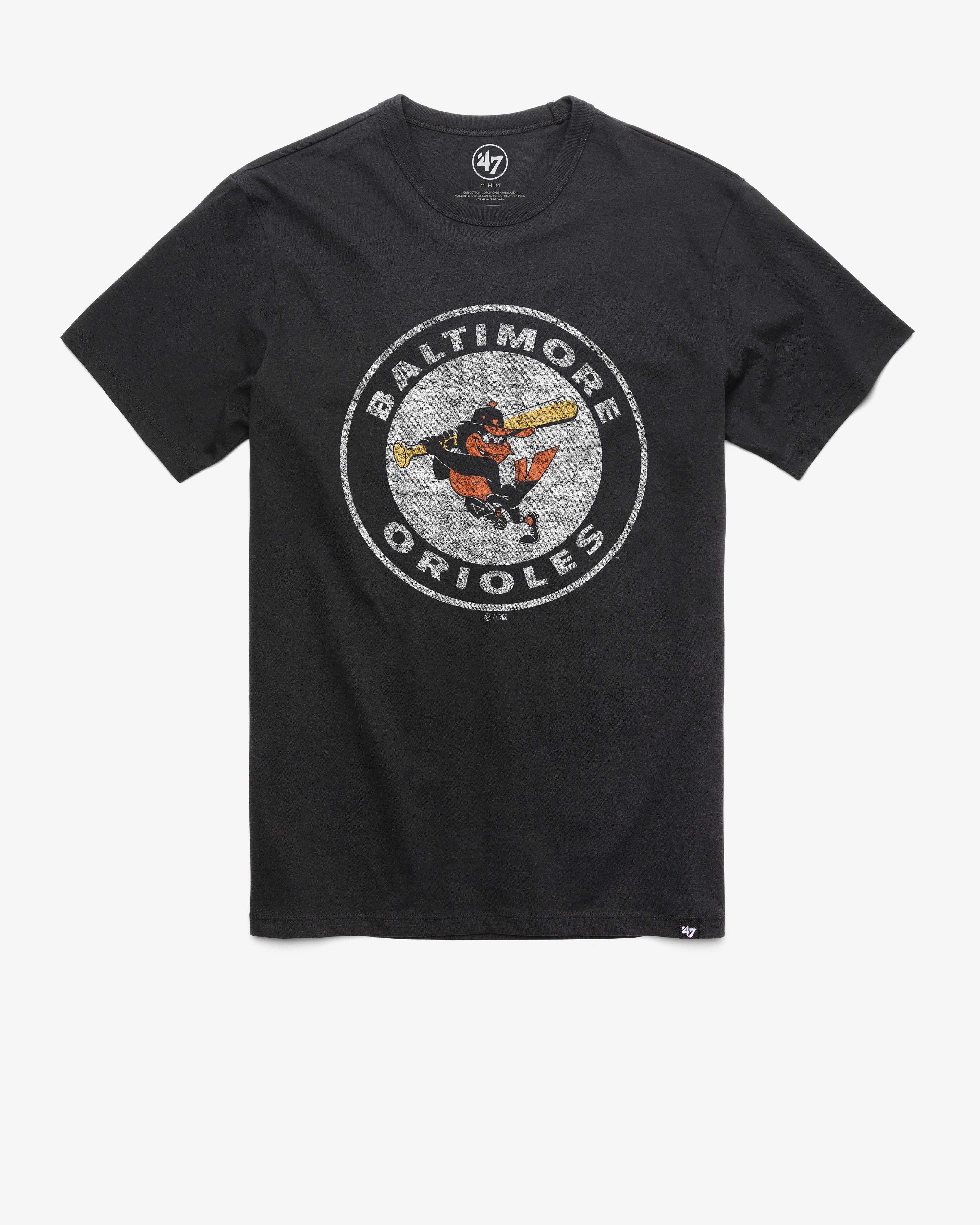 BALTIMORE ORIOLES COOPERSTOWN PREMIER '47 FRANKLIN TEE FLINT BLACK