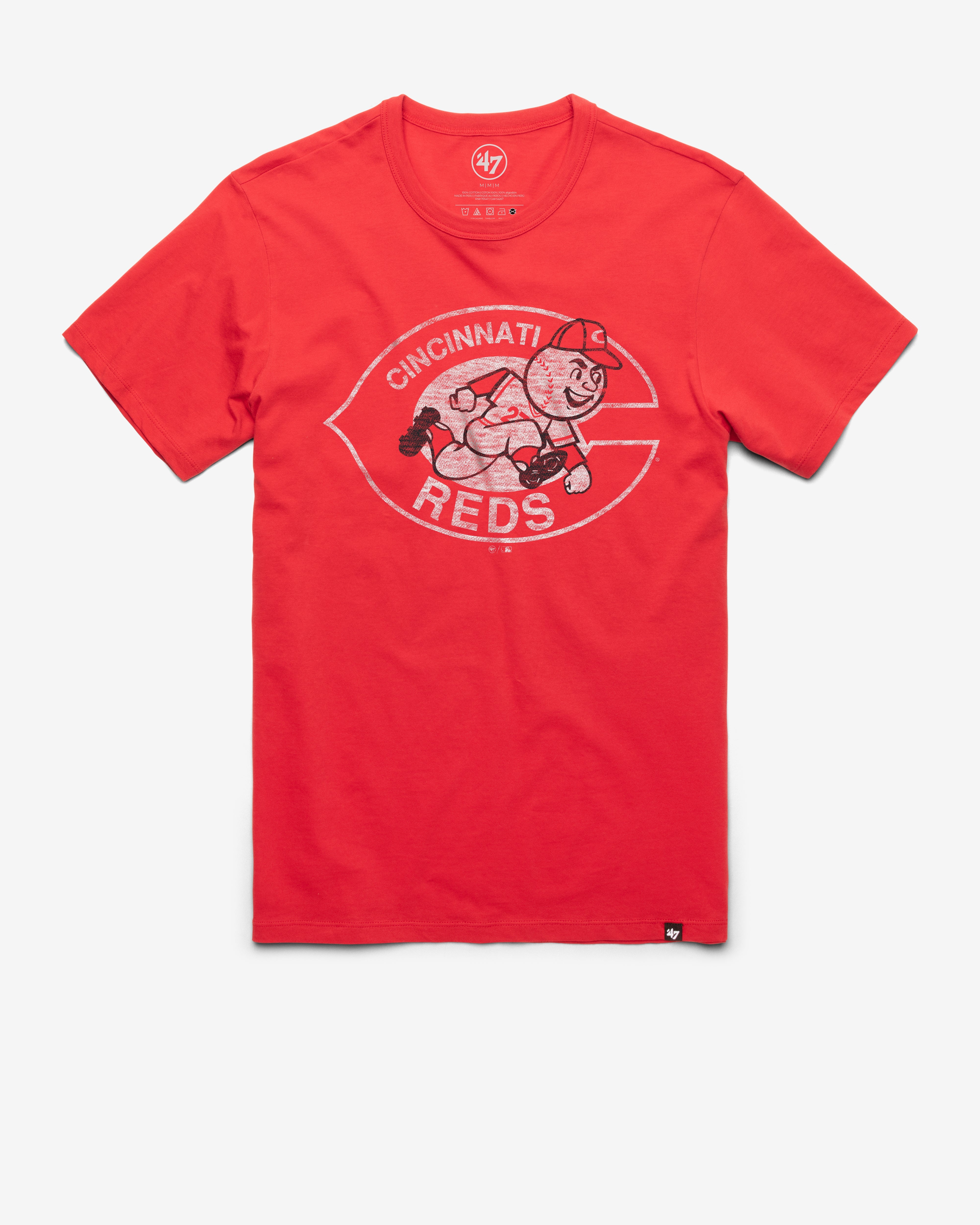 CINCINNATI REDS COOPERSTOWN PREMIER '47 FRANKLIN TEE RACER RED