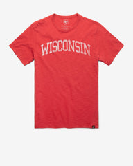 WISCONSIN BADGERS CLASSIC BLOCK '47 SCRUM TEE RESCUE RED