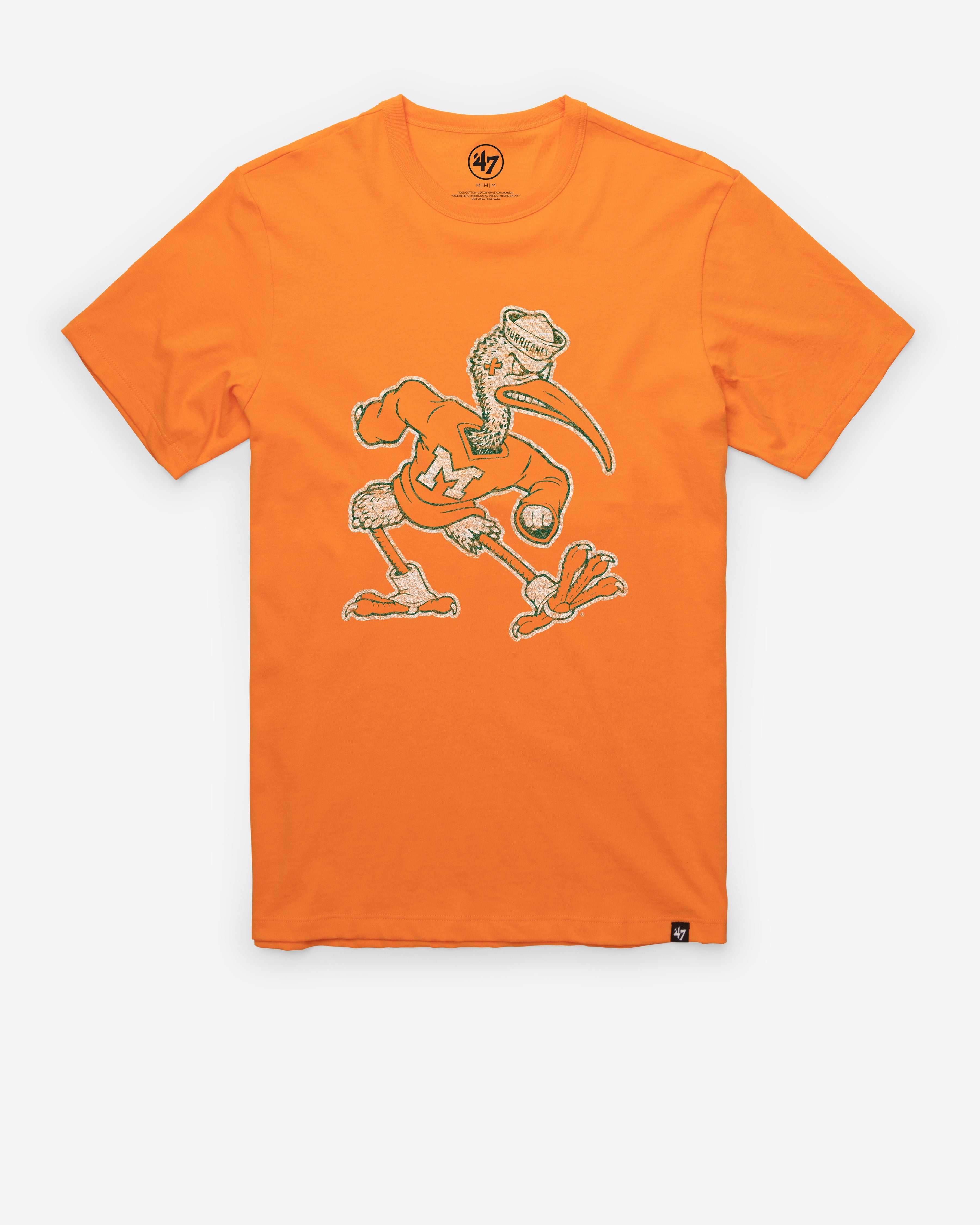 MIAMI HURRICANES VINTAGE PREMIER '47 FRANKLIN TEE SIGNAL ORANGE