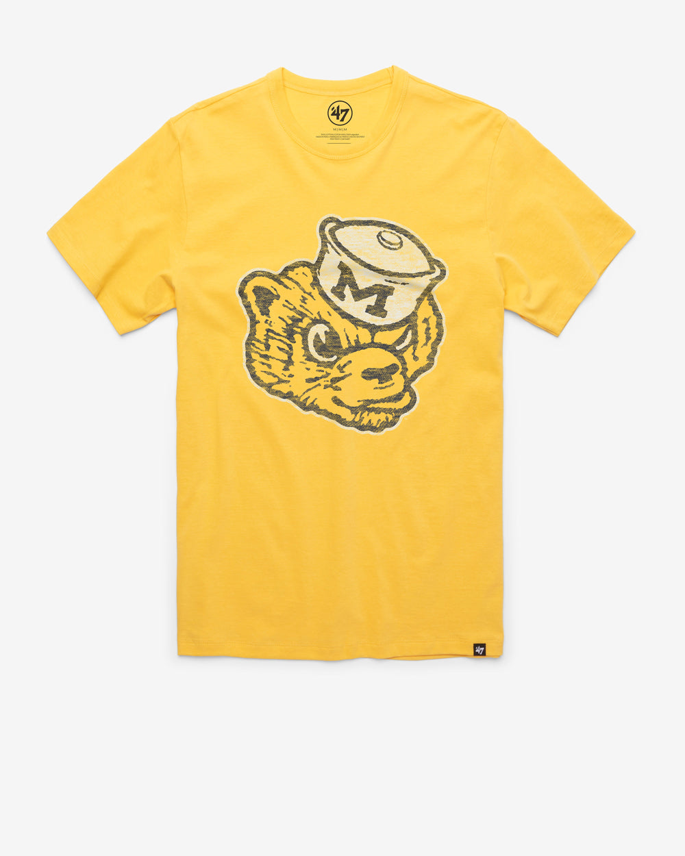 MICHIGAN WOLVERINES VINTAGE PREMIER '47 FRANKLIN TEE GOLDFINCH
