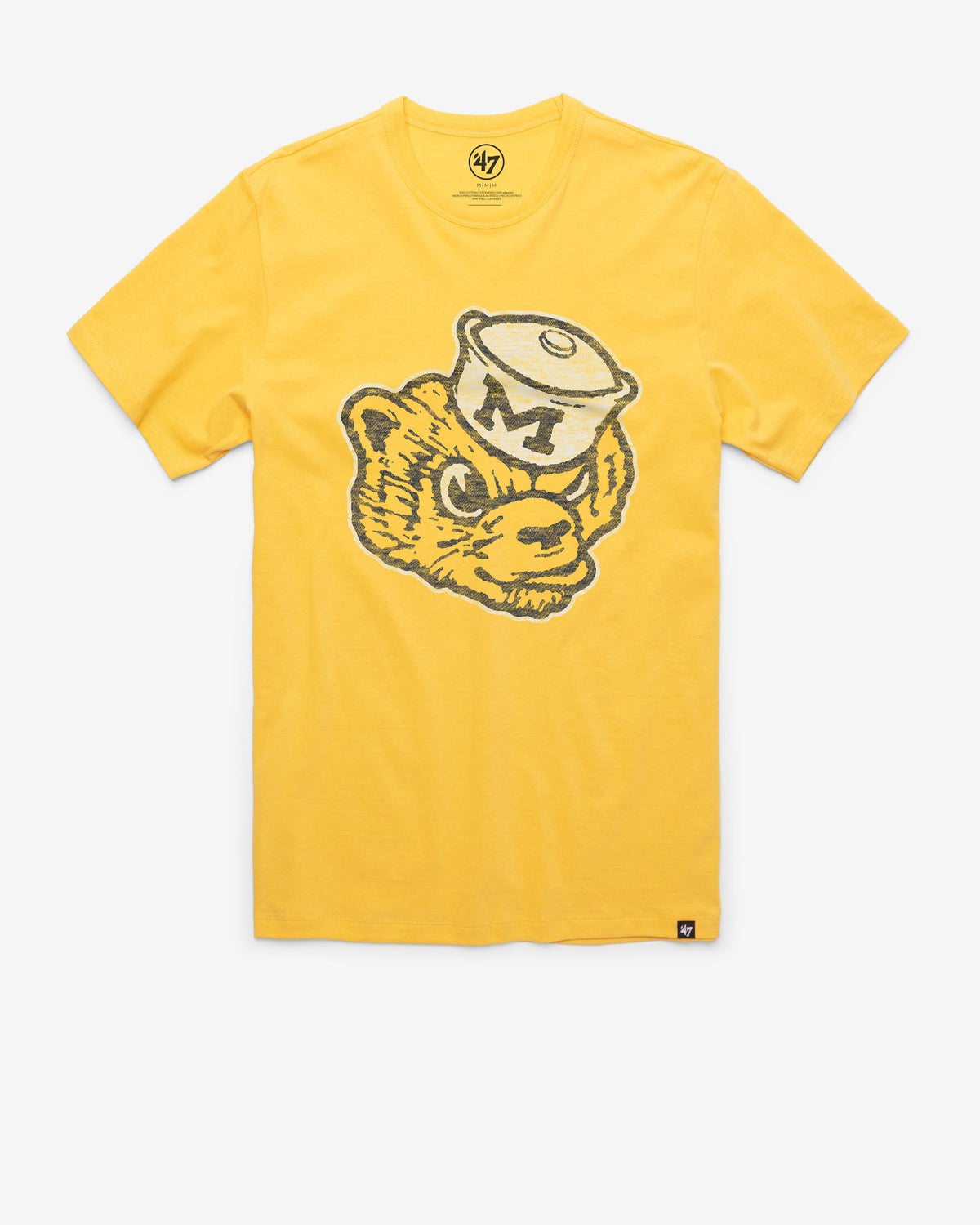 MICHIGAN WOLVERINES VINTAGE PREMIER '47 FRANKLIN TEE GOLDFINCH
