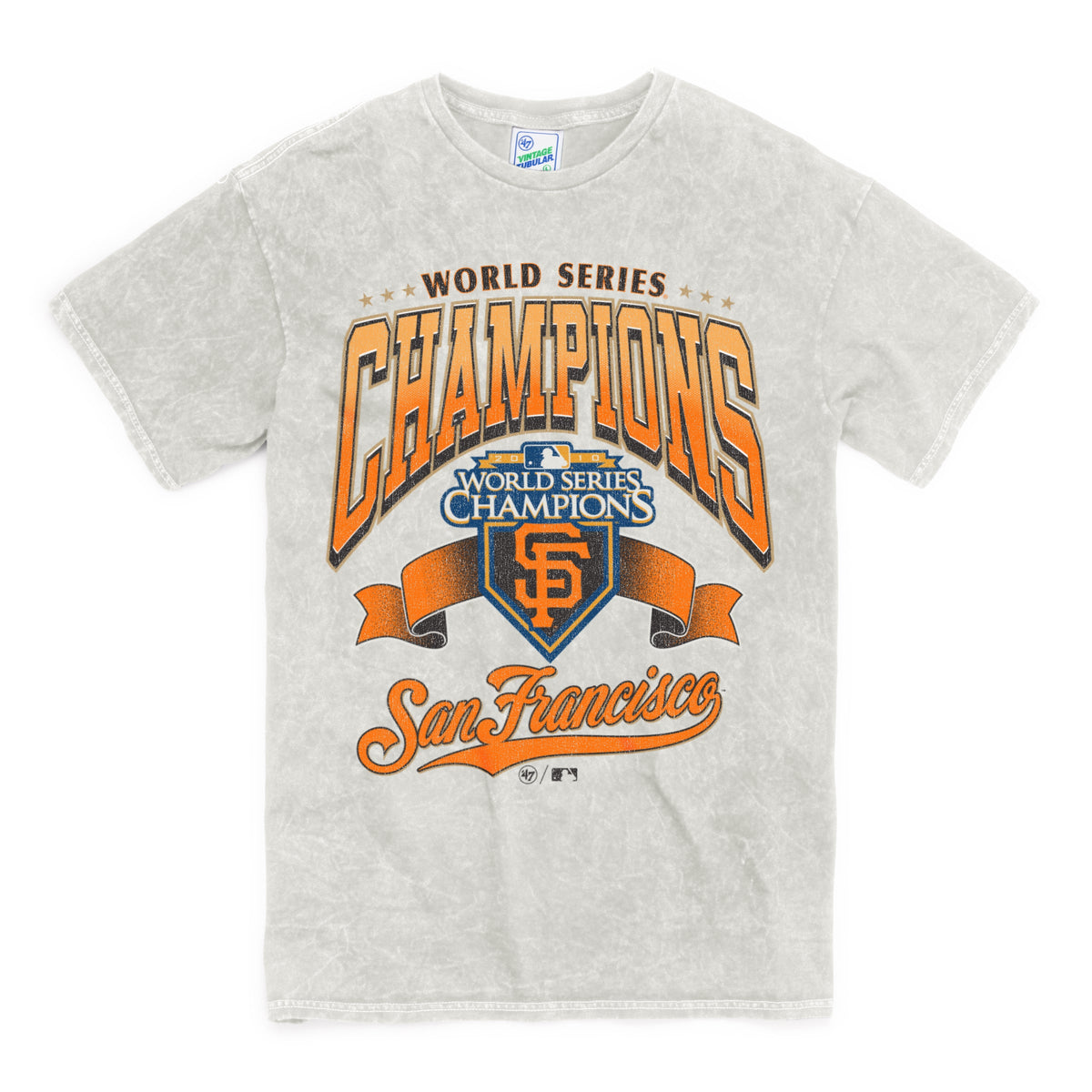 SAN FRANCISCO GIANTS 2010 WORLD SERIES ROCKER '47 VINTAGE TUBULAR TEE DUNE