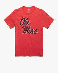 MISSISSIPPI REBELS GRIT '47 SCRUM TEE RESCUE RED