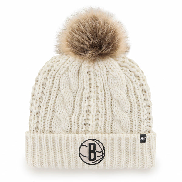 BROOKLYN NETS MEEKO CUFF KNIT WOMENS WHITE