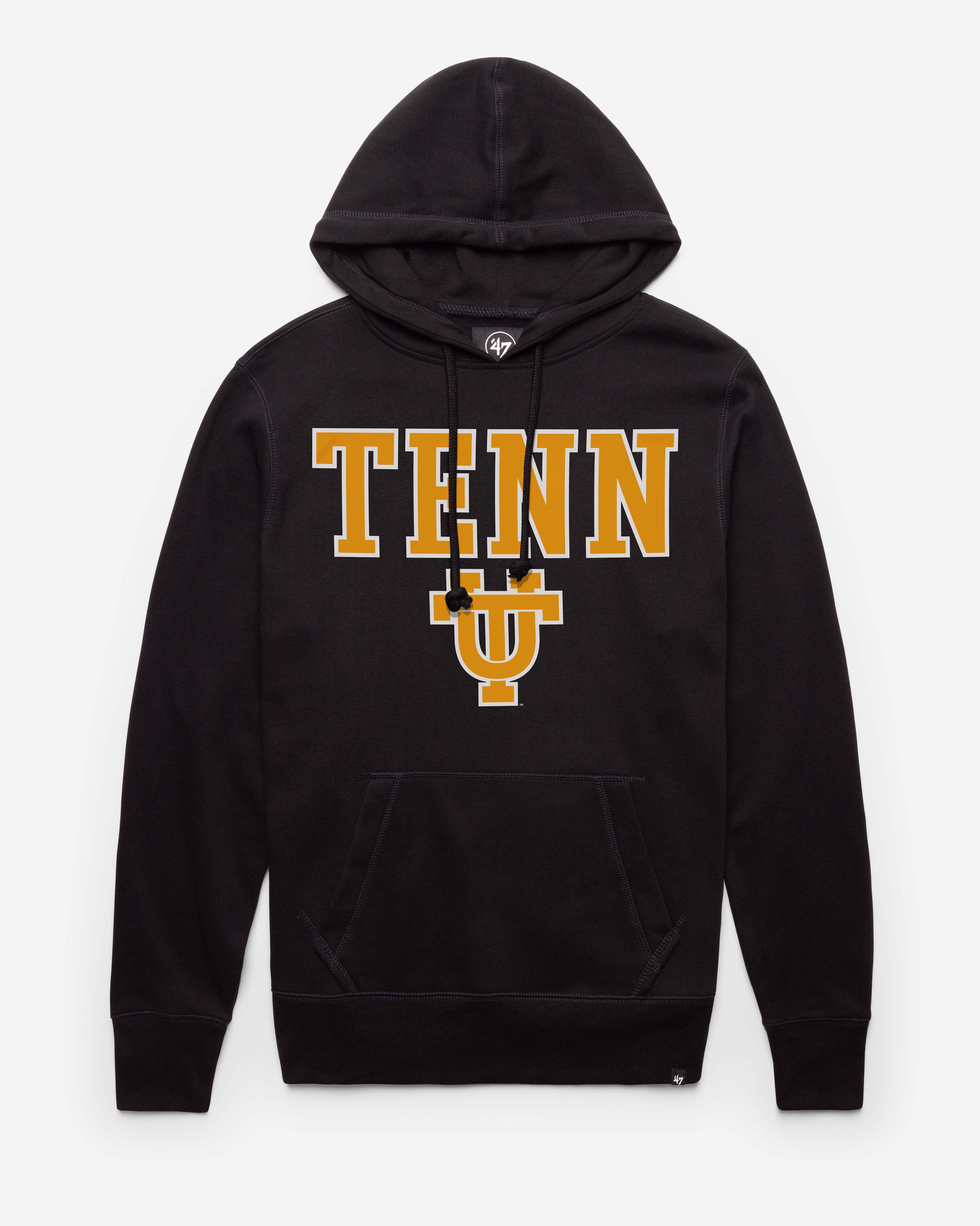 TENNESSEE VOLUNTEERS VINTAGE STRAIGHT BLOCK '47 HEADLINE HOOD JET BLACK