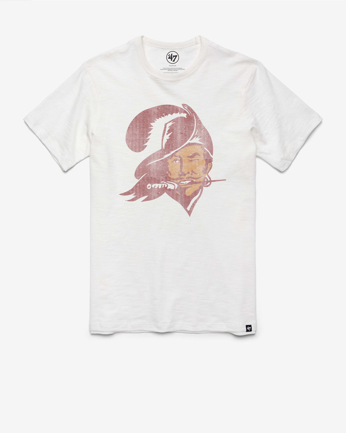 TAMPA BAY BUCCANEERS HISTORIC GRIT VINTAGE '47 SCRUM TEE WHITE WASH