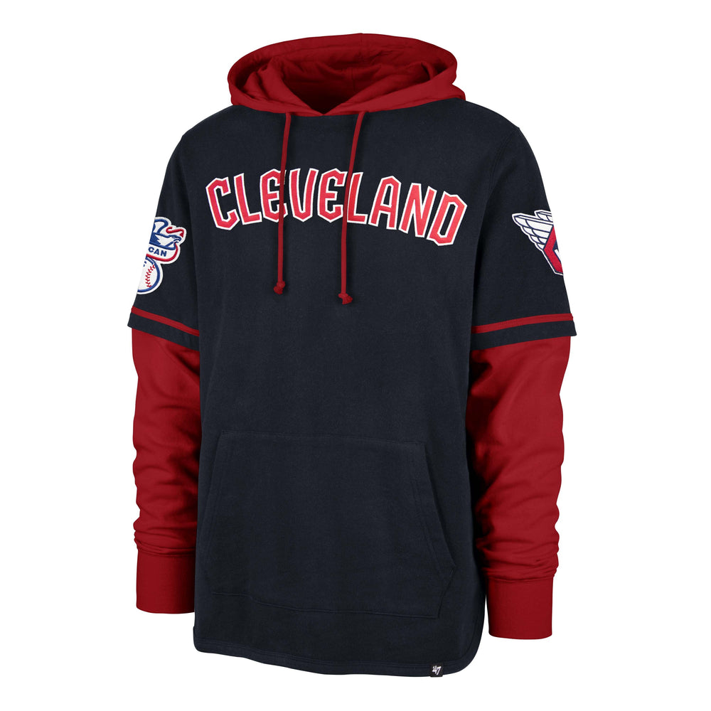 CLEVELAND GUARDIANS TRIFECTA '47 SHORTSTOP PULLOVER HOOD FALL NAVY