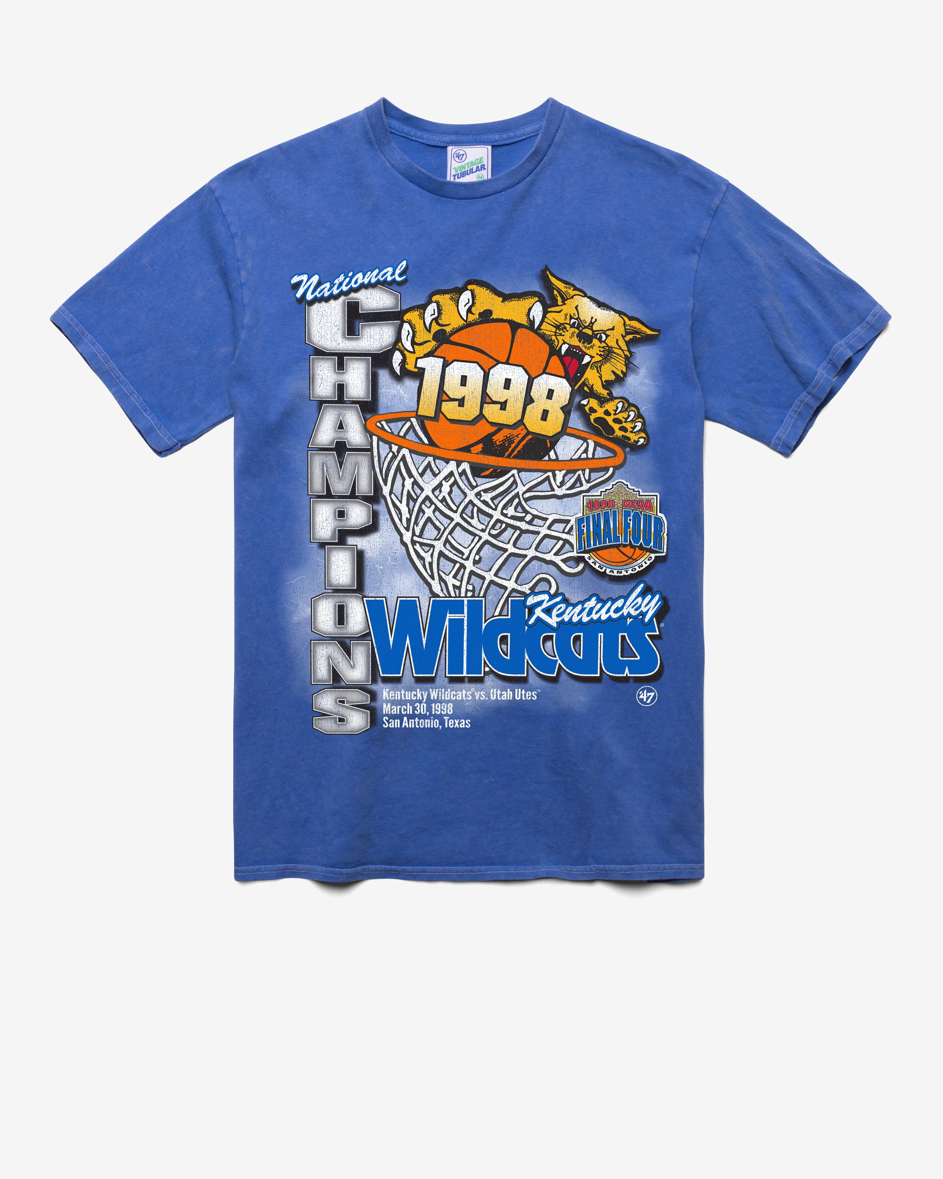 KENTUCKY WILDCATS LOCKER '47 VINTAGE TUBULAR TEE DT CALI BLUE